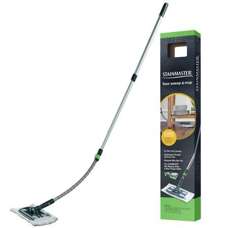 Sweep & Mop Floor Cleaning Starter Kit with Reusable, Washable, Microfiber Refill Pad, 1ct.