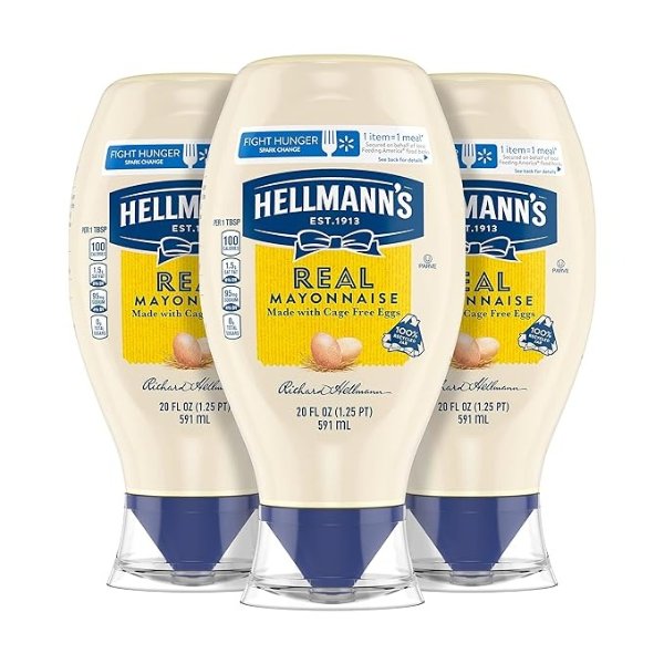 Squeeze Real Mayonnaise 20 oz, 3 count