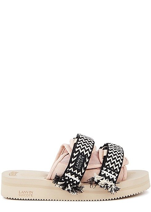 X Suicoke light pink canvas sandals