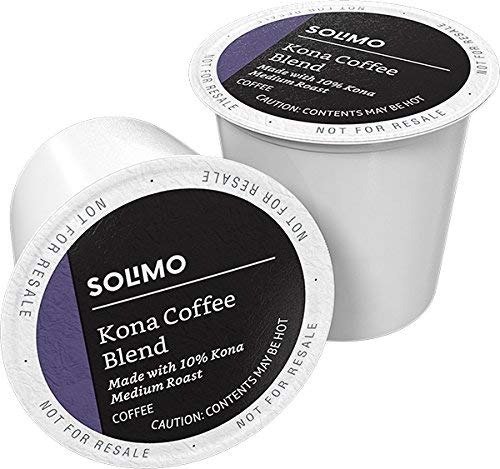 Amazon Brand - 100 Ct. Solimo Medium Roast Coffee Pods, Kona Blend, Compatible with Keurig 2.0 K-Cup Brewers
