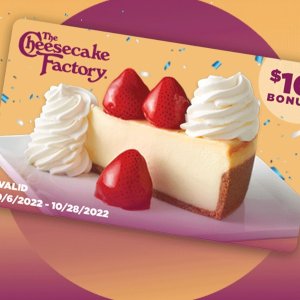 The Cheesecake Factory 礼卡买赠限时活动