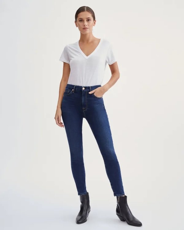 B(air) High Waist Ankle Skinny in Mimosa Blue
