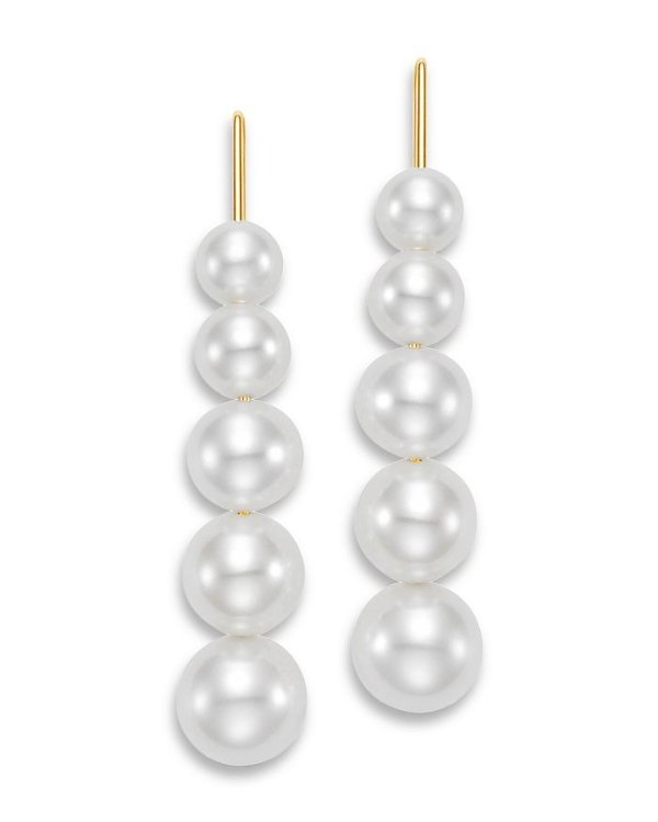 Cultured Freshwater Pearl Drop Earrings in 14K Yellow Gold - 100% Exclusive