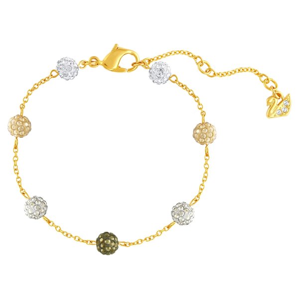 Blow bracelet, Multicolored, Gold-tone plated by SWAROVSKI