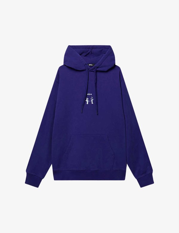Middlefingers graphic-print cotton-jersey hoody