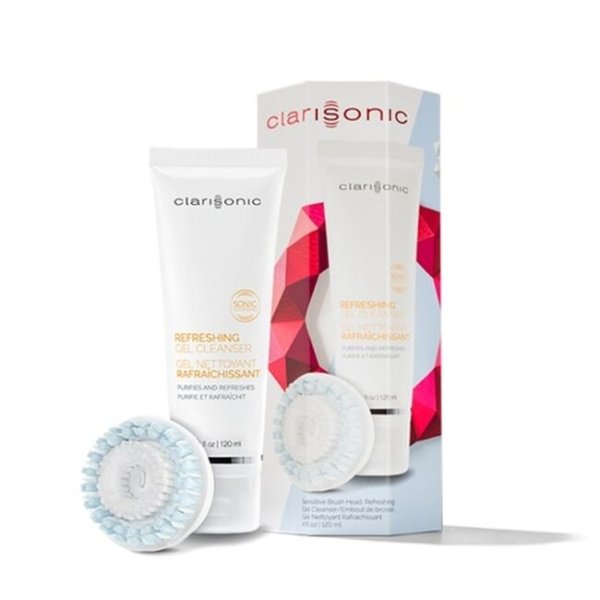 Refreshed + Dewy Skin Brush Head + Cleanser Holiday Set - Clarisonic