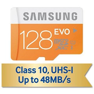 Samsung 128GB EVO Micro SDXC with Adapter (MB-MP128DA/AM)