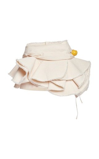 Artichaut Ruffled Cotton Mini Skirt