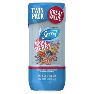 Secret Scent Expressions Boho Berry Clear Gel Women's Twin Antiperspirant and Deodorant, 5.2 Ounce