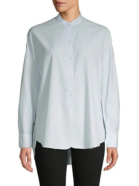 Raw Edge Cotton & Silk-Blend Shirt