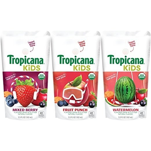 Kids Organic Juice Drink Pouches, Variety Pack, 5.5 Ounce, 32 Count