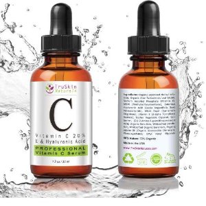 TruSkin Vitamin C Serum for Face with Hyaluronic Acid, 20% C + E Professional Topical Facial Skin Care