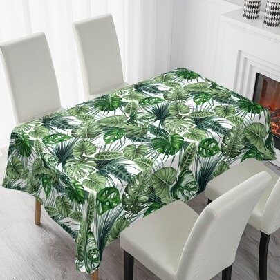 1pc Leaf Pattern Tablecloth