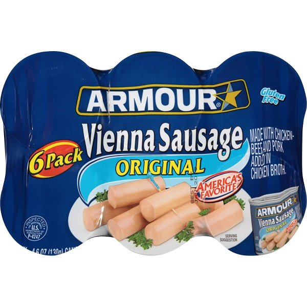 Armour Vienna 原味香肠罐头 4.6盎司 6罐