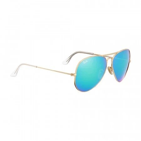Aviator Gold Frame 58 mm Turquoise Lens Unisex Sunglasses RB3025