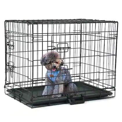 24"/30"/36"/42"/48" Pet Kennel Dog Folding Steel Crate Animal Playpen Wire Metal