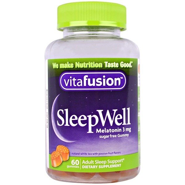 SleepWell, Adult Sleep Support, Natural White Tea & Peach, 60 Gummies