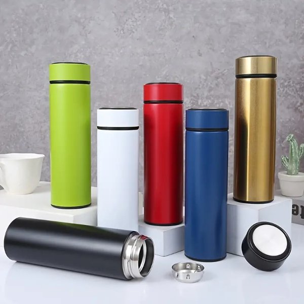 1pc 16 9oz 500ml Classic Stainless Steel Vacuum Cup Coffee Cup Vacuum Flask - Home & Kitchen - Temu