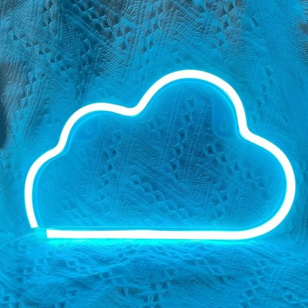 Cloud Neon Signs, LED Cloud Neon Light for Wall Decor, Battery or USB Powered Cloud Sign Shaped Decoration Wall Lights for Bedroom Aesthetic Teen Girl Kid Room Christmas Birthday Wedding Party