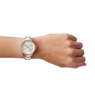 水晶金银双色表带手表
