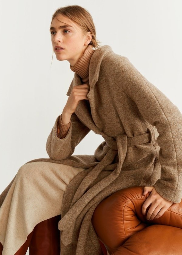 Belted wool coat - Women | OUTLET USA