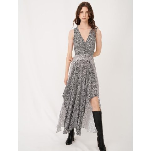 Maje120RENALLE Asymmetric animal print occasion dress