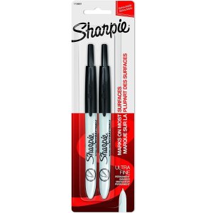 Sharpie Retractable Permanent Markers, Ultra Fine Tip, 2 Count
