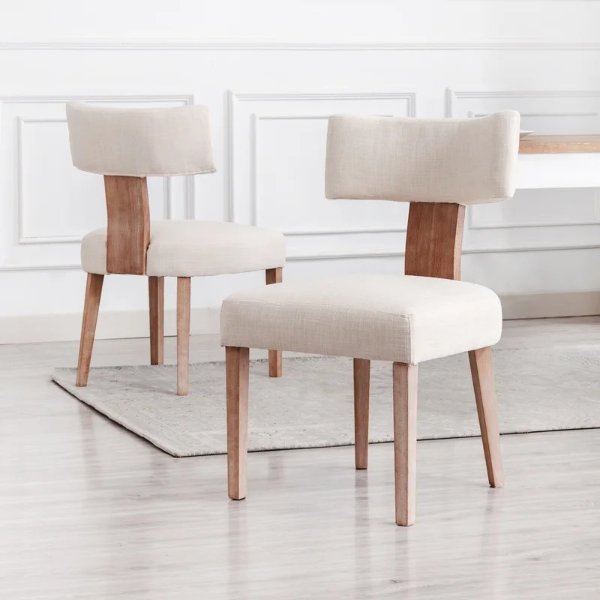 Inelda Tufted Velvet Solid Back Side Chair (Set of 2)
