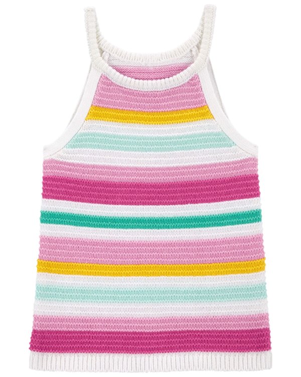 Baby Striped Sweater Knit Halter Tank