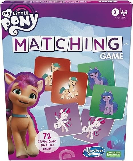My Little Pony Matching Game for Kids Ages 3 and Up, Fun Preschool Matching Game for 1+ Players