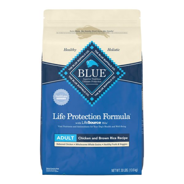 Blue Buffalo Blue Life Protection Formula Adult Chicken and Brown Rice Recipe Dry Dog Food, 30 lbs.
