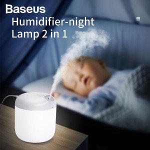Baseus 500ml Cool Mist Maker & LED Night Light Air-Humidifier