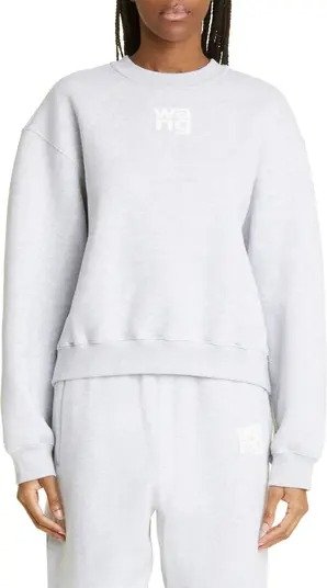 Women's Essential Cotton Blend Fleece Logo Sweateshirt
