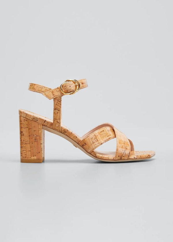 Analeigh Easy Cork Ankle-Strap Sandals