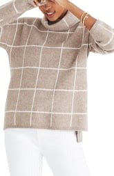 Windowpane Turtleneck Sweater(Regular & Plus)