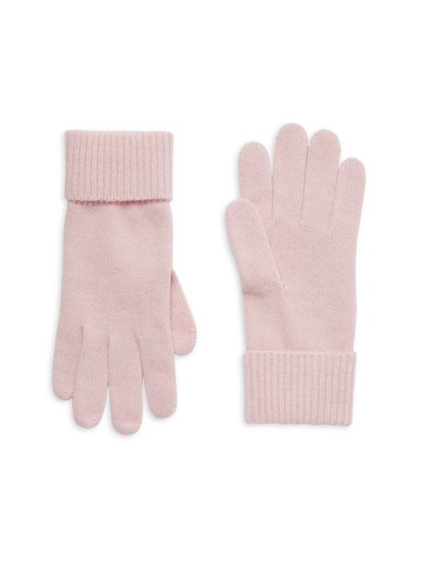 Ribbed Cuffs Cashmere Gloves