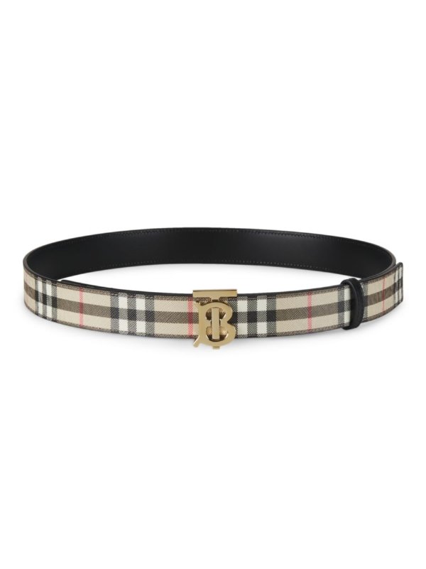 Reversible TB Check Coated Canvas Belt
