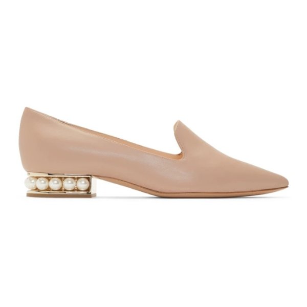 - Pink Casati Pearl Loafers