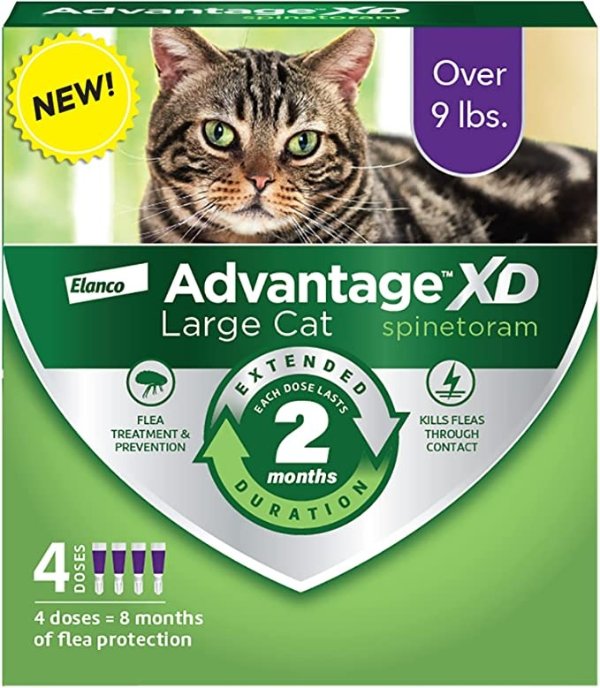 XD 猫咪体外驱虫4剂 每剂2个月有效 9lb+适用