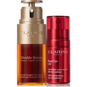 ClarinsDouble Serum & Total Eye Lift Anti-aging Skin Care Set (Limited Edition) $184 Value