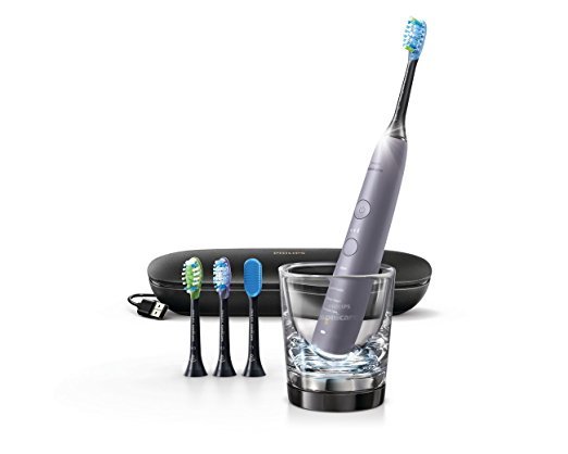 Philips Sonicare DiamondClean Smart Electric, Rechargeable toothbrush for Complete Oral Care, with Charging Travel Case, 5 modes – 9500 Series, Gray, HX9924/41