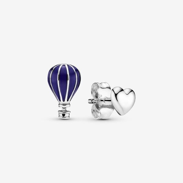Hot Air Balloon & Heart Stud Earrings | Pandora US