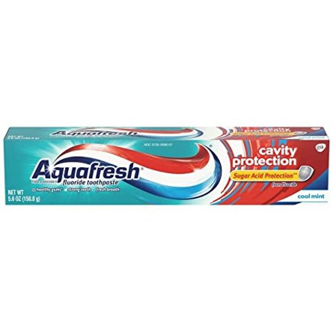 白菜价：Aquafresh 防蛀含氟3色牙膏 5.6oz