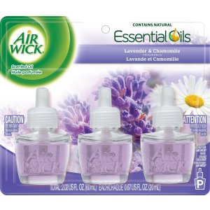 Air Wick Scented Oil Air Freshener, Lavender and Chamomile, 3 Refills