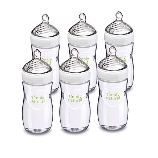 Simply Nautral Baby Bottle, Clear, 9 Ounce (Pack of 6)
