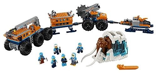 City Arctic Mobile Exploration Base 60195 Building Kit, Snowmobile Toy and Rescue Game (786 Pieces)
