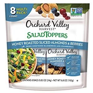 ORCHARD VALLEY HARVEST Salad Toppers, Honey Roasted Sliced Almonds & Berries, Non-GMO, No Artificial Ingredients, 0.85 oz (Pack of 8) @ Amazon