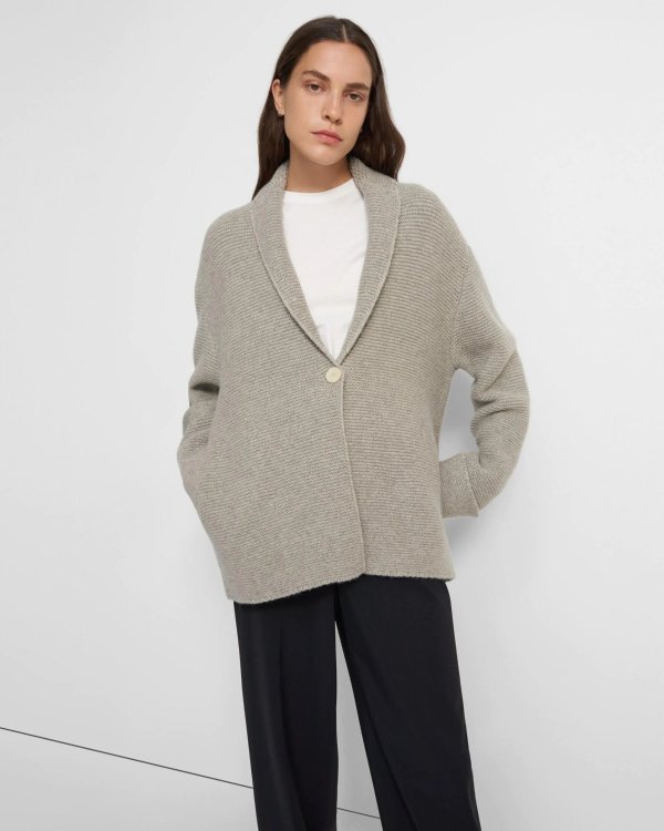 Sweater Coat in Wool-Cashmere