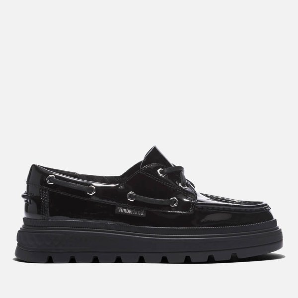 Women's Ray City Patent Leather Boat Shoes - Black