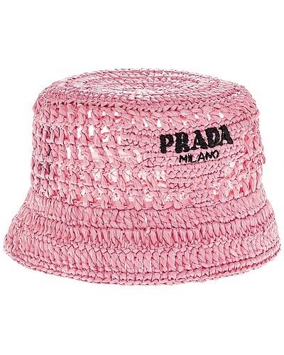 粉色编织渔夫帽